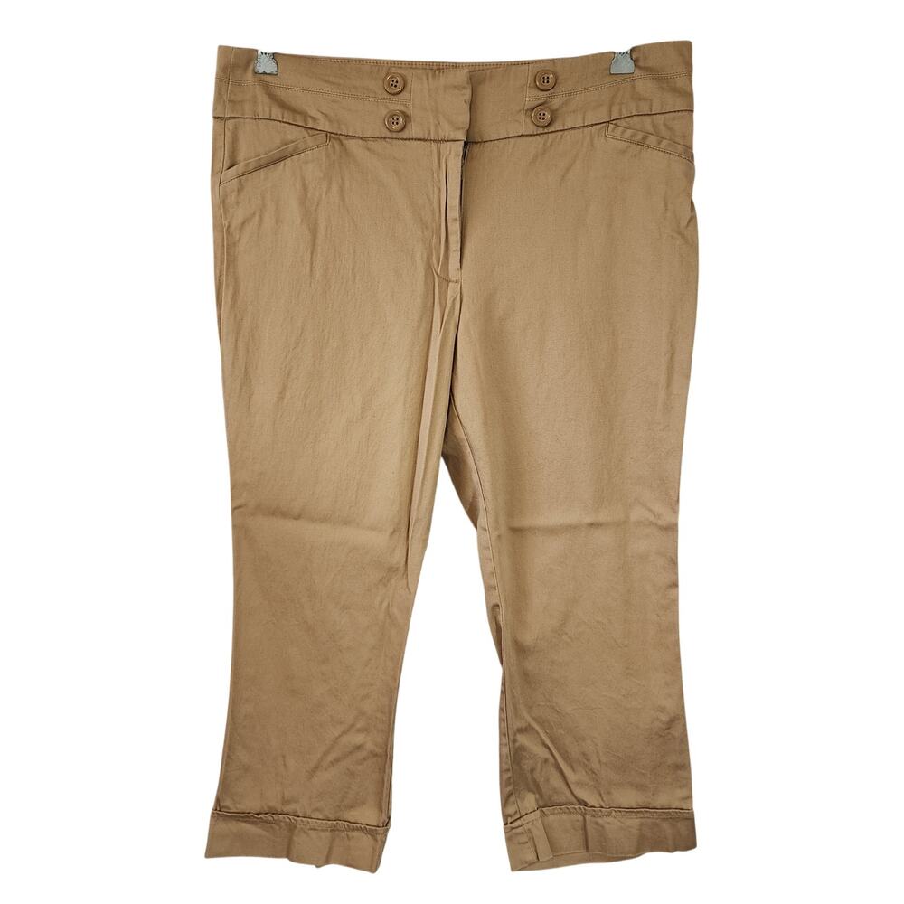 Soho Apparel  Brown Stretch Capri Pants Slacks Woman's Size 10